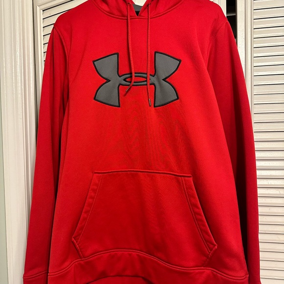 Under Armour Men's Red and Gray Hoodie - Picture 1 of 2
